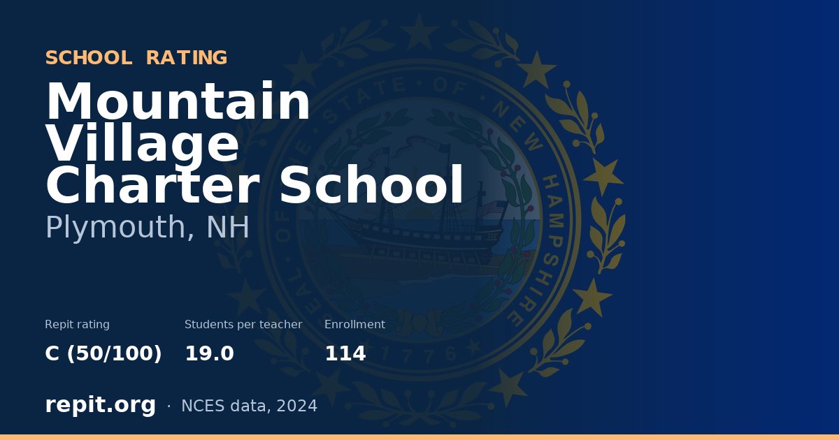 Mountain Village Charter School, Plymouth, NH — Repit school rating C (50/100)