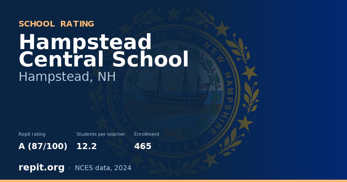Hampstead Central School, Hampstead, NH — Repit school rating A (87/100)