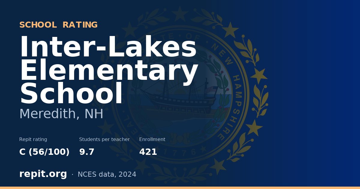 Inter-Lakes Elementary School, Meredith, NH — Repit school rating C (56/100)