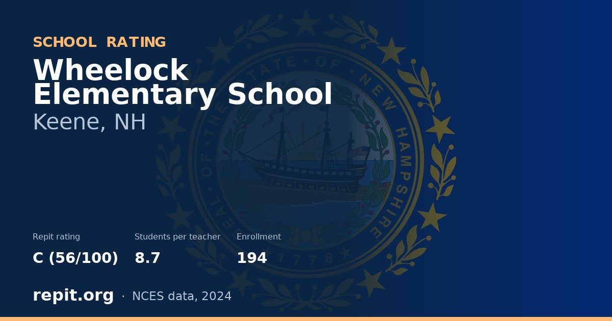 Wheelock Elementary School, Keene, NH — Repit school rating C (56/100)