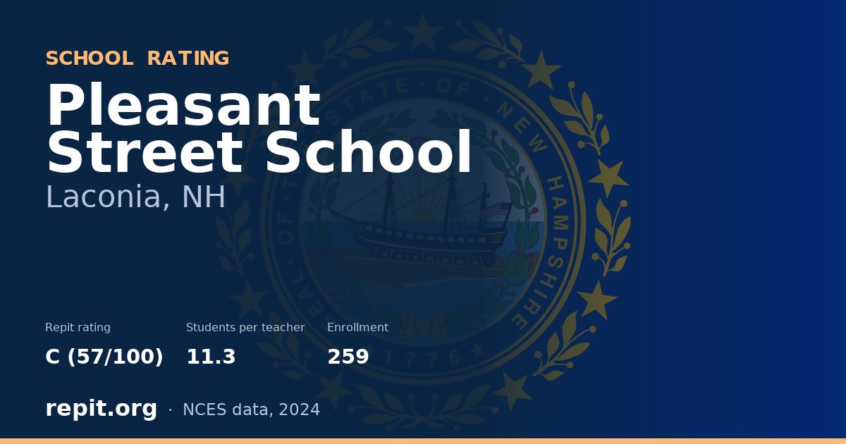 Pleasant Street School, Laconia, NH — Repit school rating C (57/100)