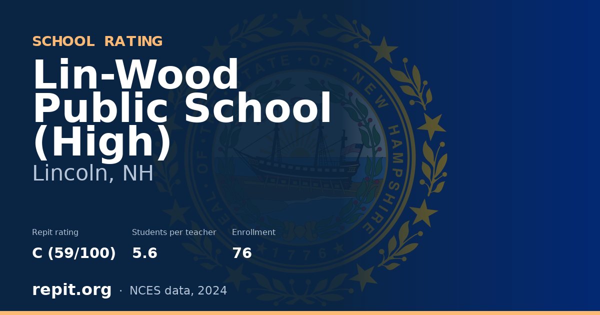 Lin-Wood Public School (High), Lincoln, NH — Repit school rating C (59/100)