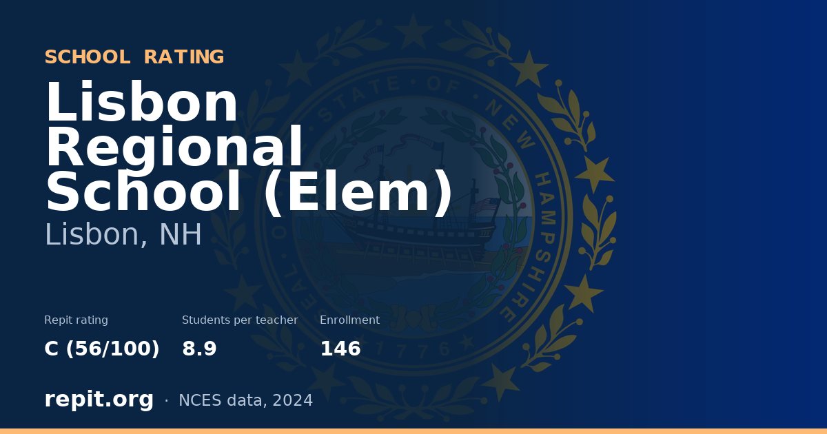 Lisbon Regional School (Elem), Lisbon, NH — Repit school rating C (56/100)
