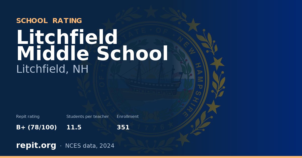 Litchfield Middle School, Litchfield, NH — Repit school rating B+ (78/100)