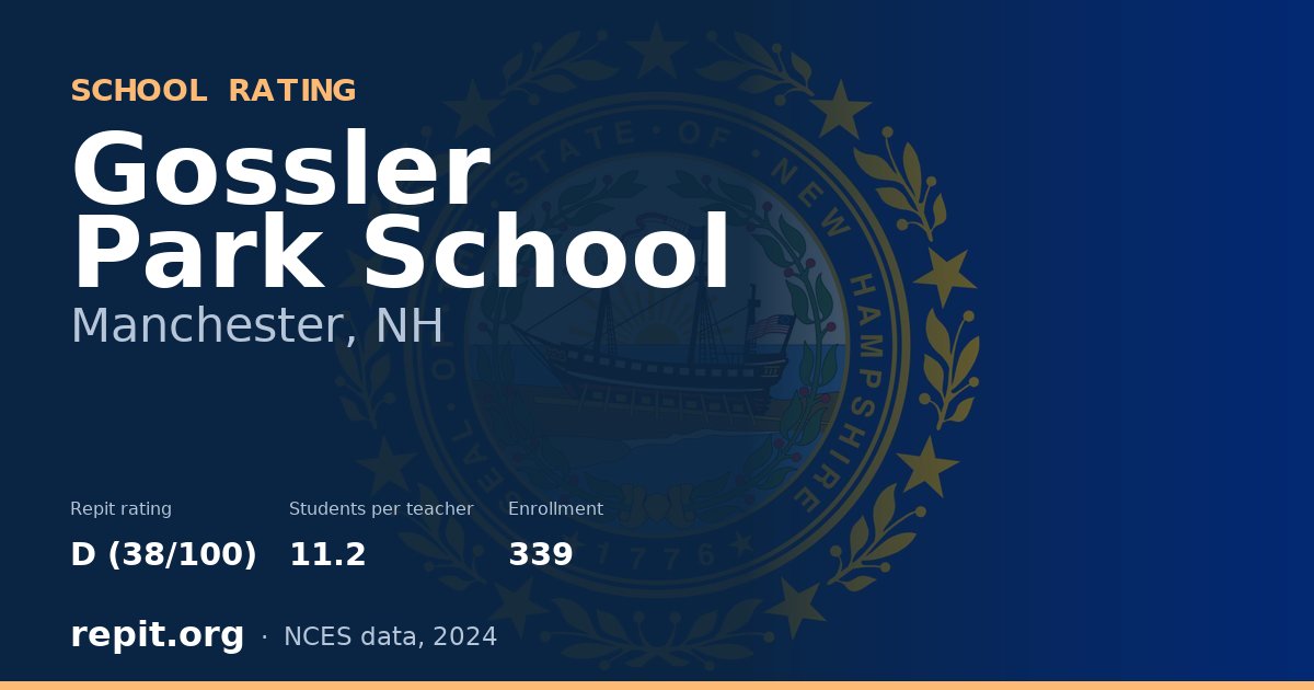 Gossler Park School, Manchester, NH — Repit school rating D (38/100)