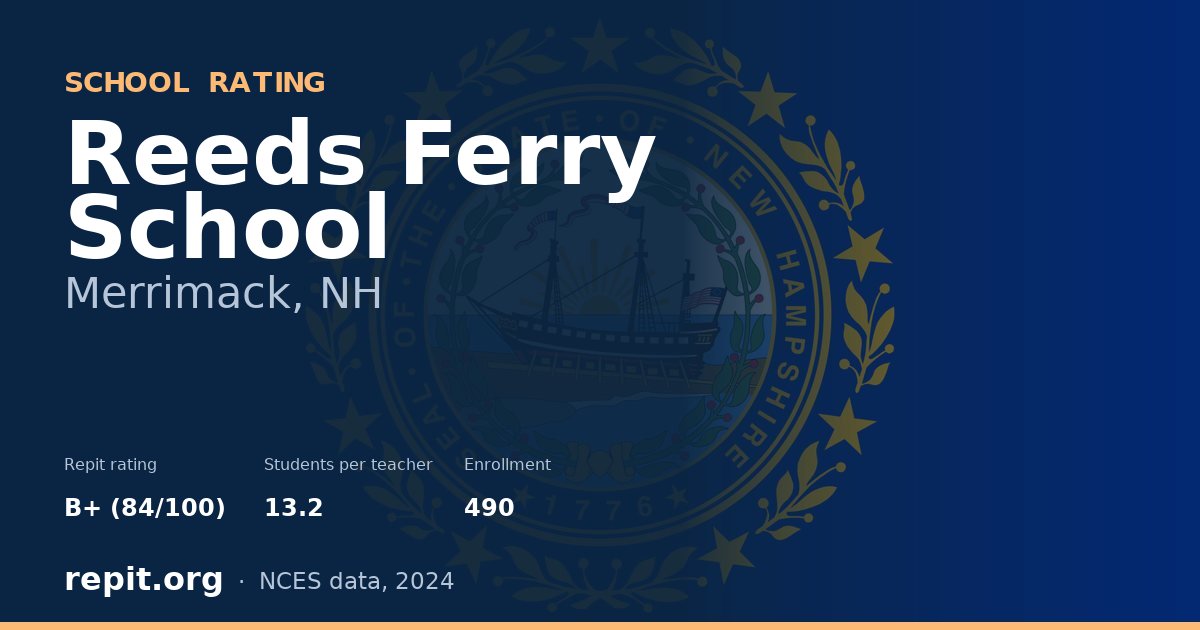 Reeds Ferry School, Merrimack, NH — Repit school rating B+ (84/100)