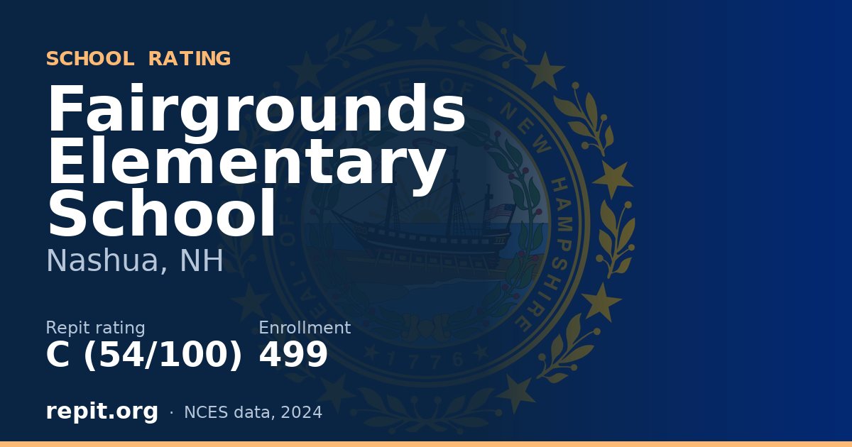 Fairgrounds Elementary School, Nashua, NH — Repit school rating C (54/100)