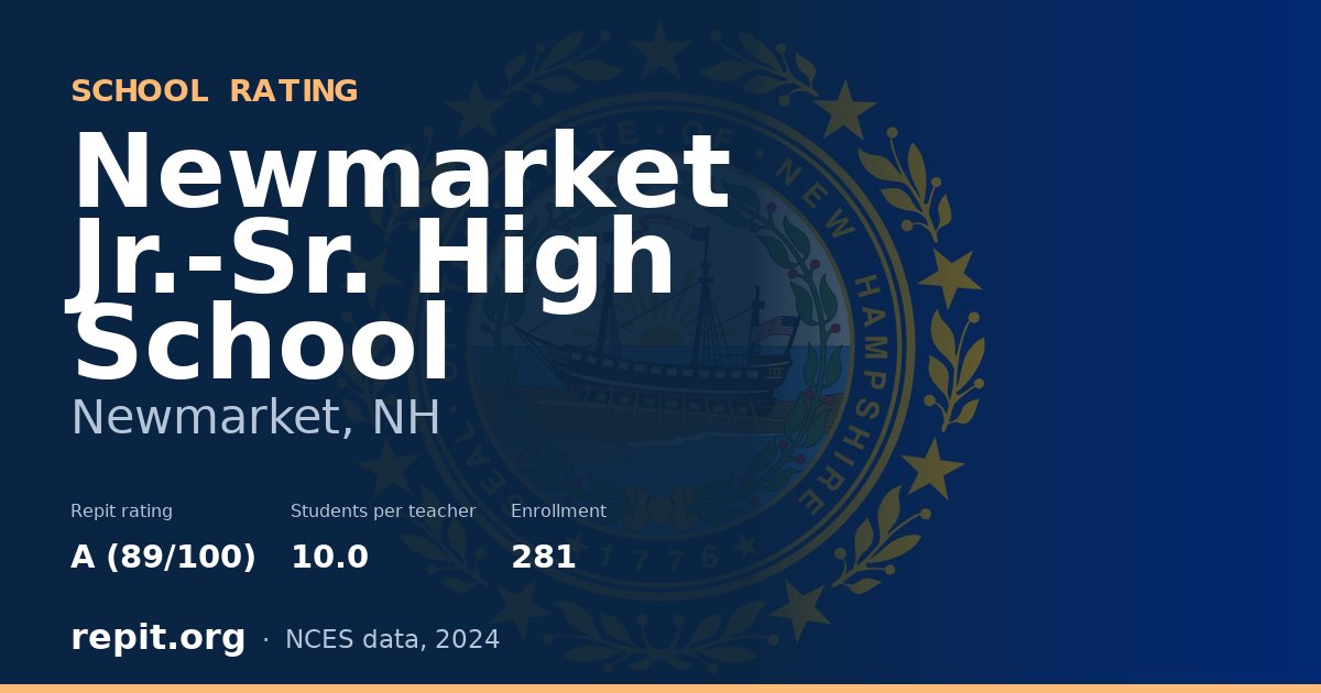 Newmarket Jr.-Sr. High School, Newmarket, NH — Repit school rating A (89/100)