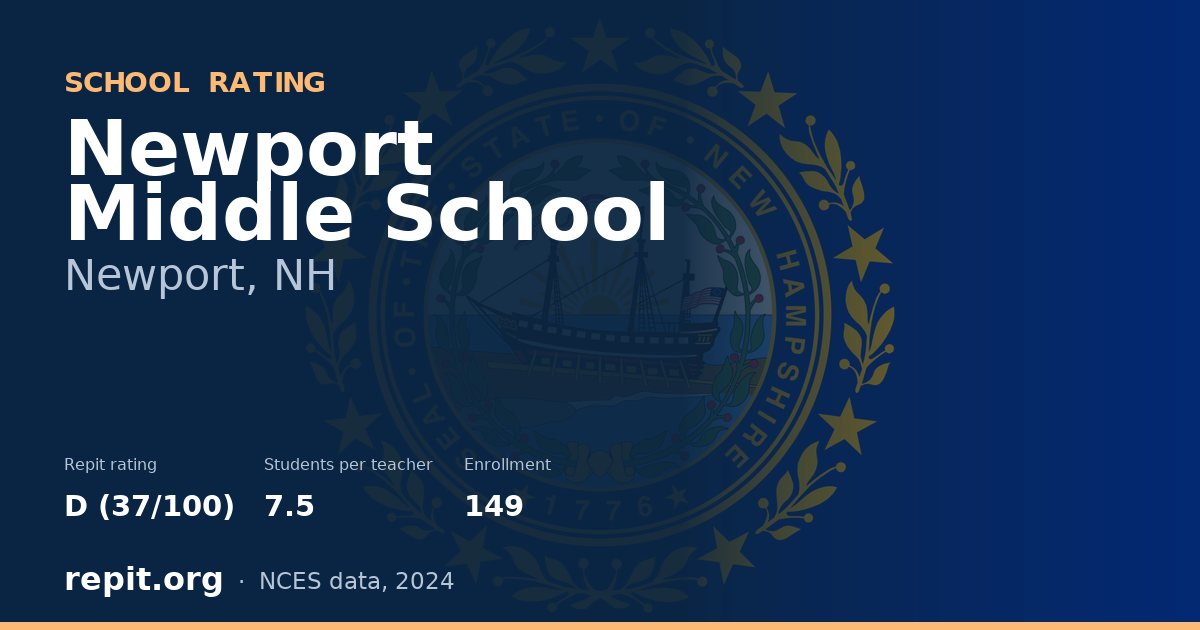 Newport Middle School, Newport, NH — Repit school rating D (37/100)
