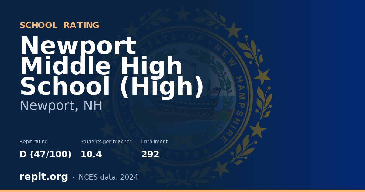 Newport Middle High School (High), Newport, NH — Repit school rating D (47/100)