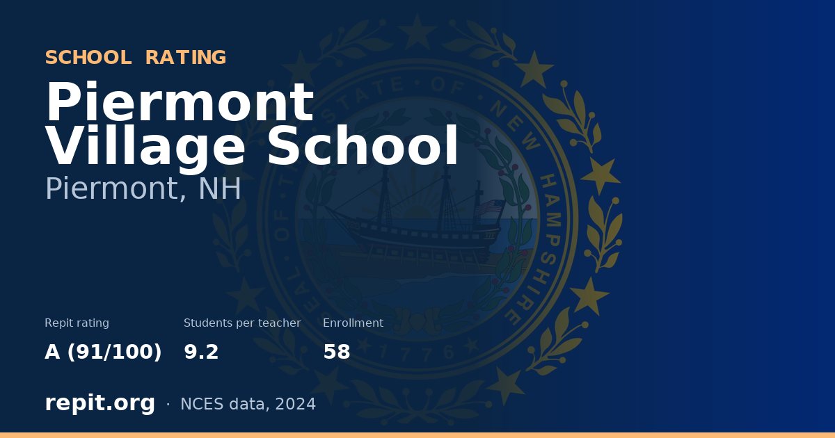 Piermont Village School, Piermont, NH — Repit school rating A (91/100)