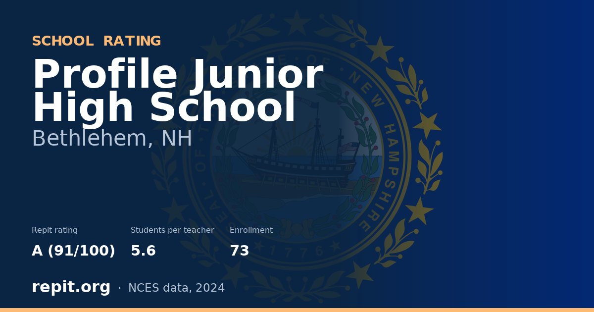 Profile Junior High School, Bethlehem, NH — Repit school rating A (91/100)