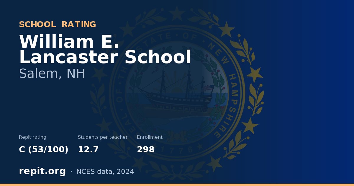 William E. Lancaster School, Salem, NH — Repit school rating C (53/100)