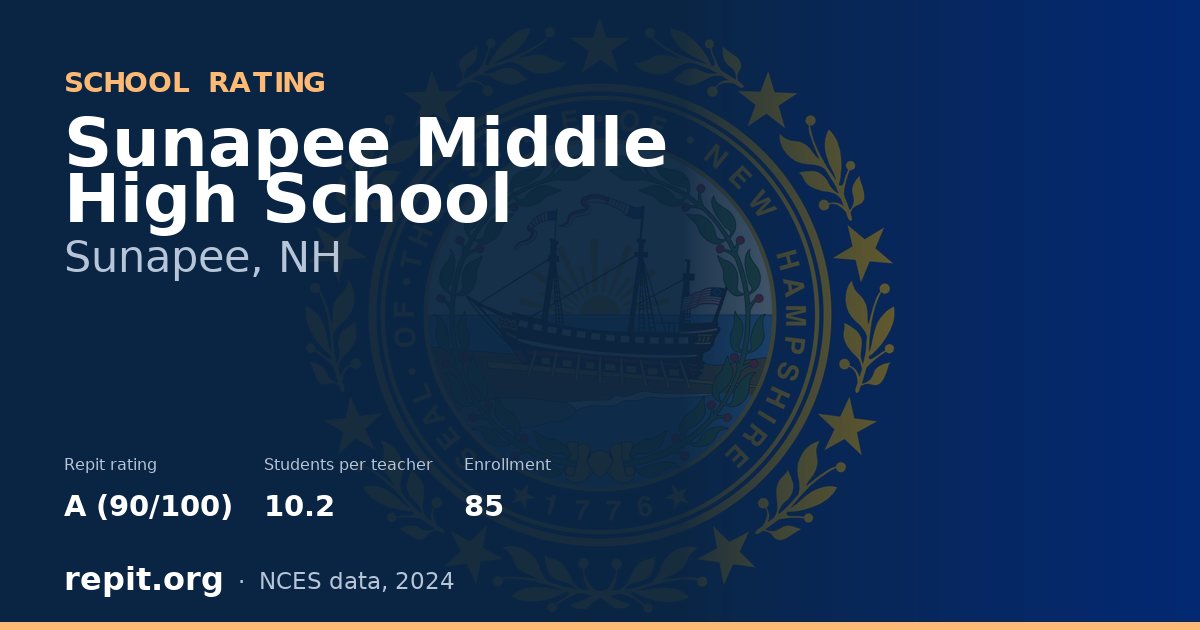 Sunapee Middle High School, Sunapee, NH — Repit school rating A (90/100)