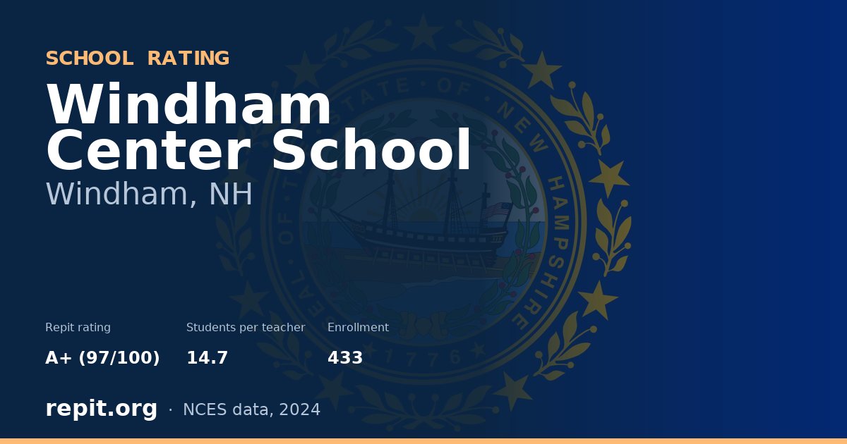 Windham Center School, Windham, NH — Repit school rating A+ (97/100)