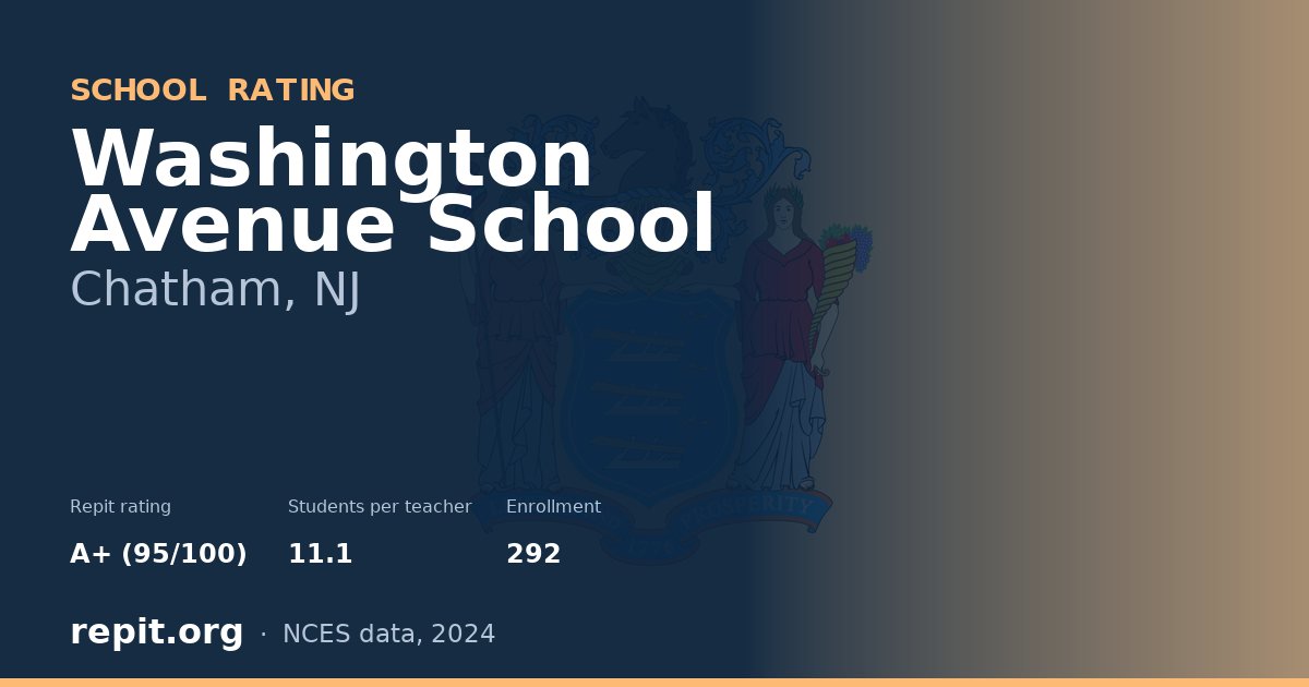 Washington Avenue School, Chatham, NJ — Repit school rating A+ (95/100)