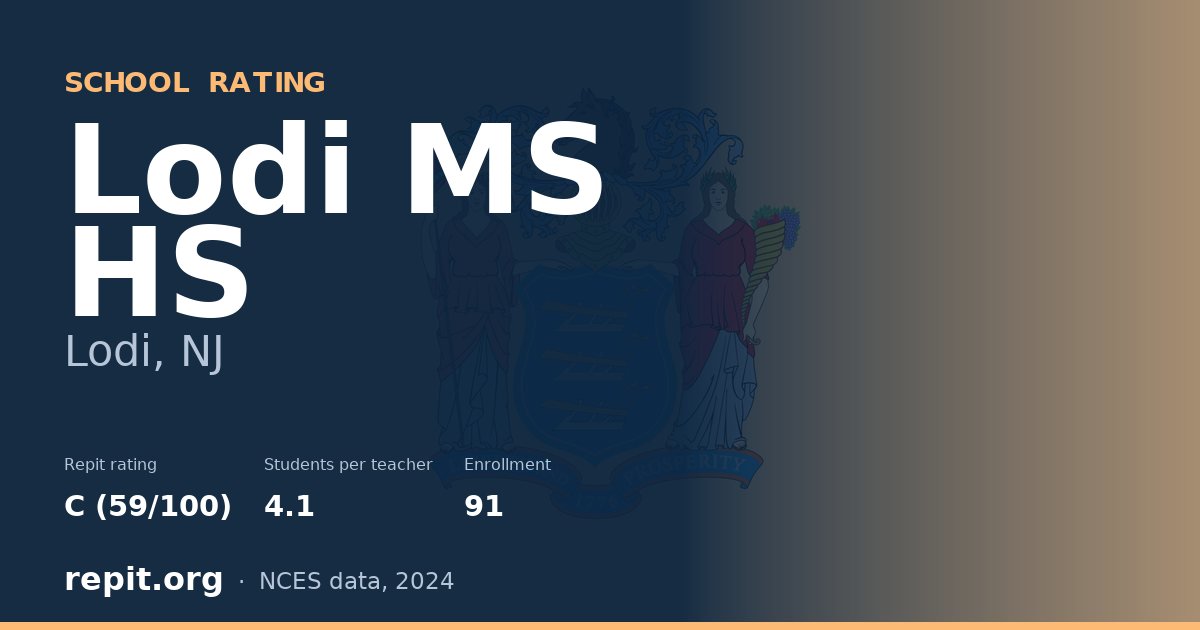 Lodi MS HS, Lodi, NJ — Repit school rating C (59/100)