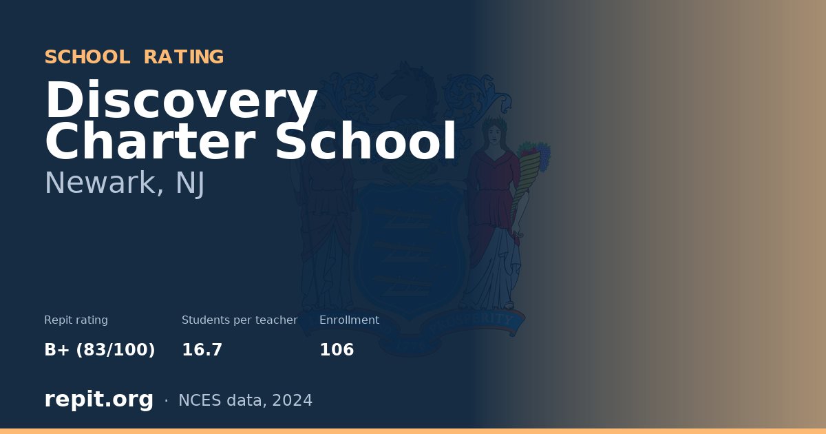 Discovery Charter School, Newark, NJ — Repit school rating B+ (83/100)