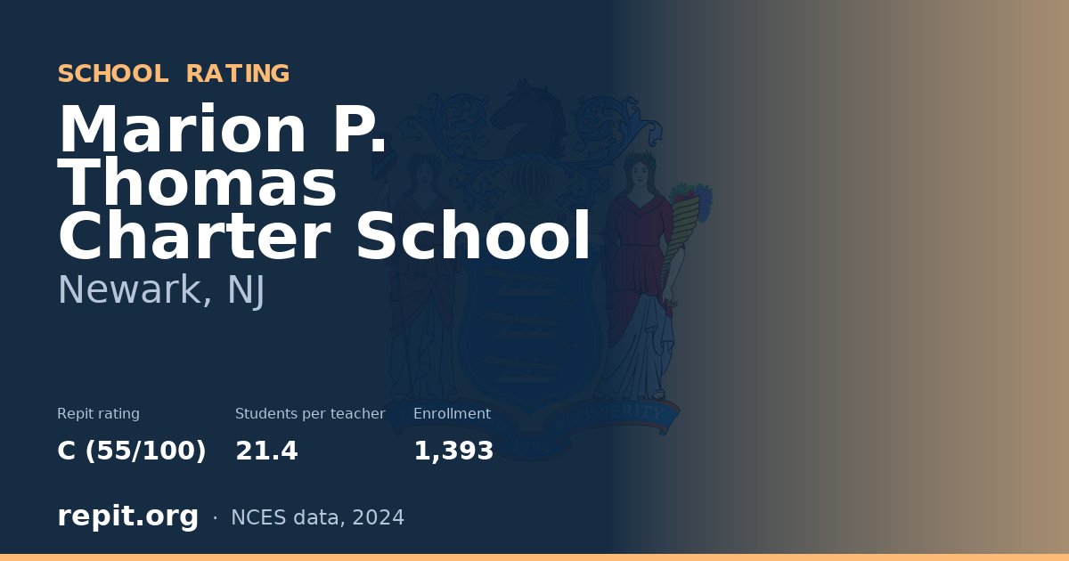 Marion P. Thomas Charter School, Newark, NJ — Repit school rating C (55/100)