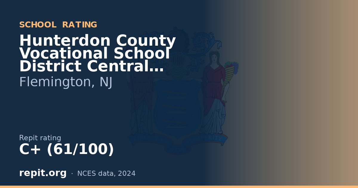 Hunterdon County Vocational School District Central Campus, Flemington, NJ — Repit school rating C+ (61/100)
