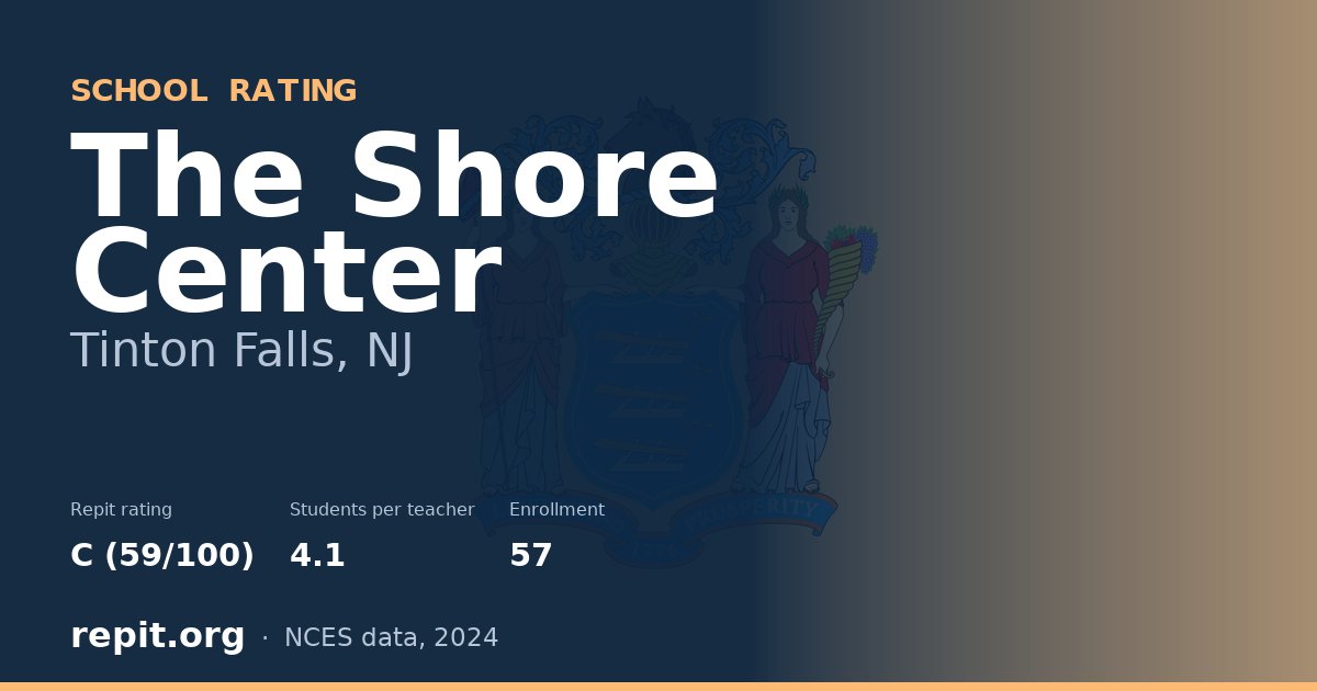 The Shore Center, Tinton Falls, NJ — Repit school rating C (59/100)