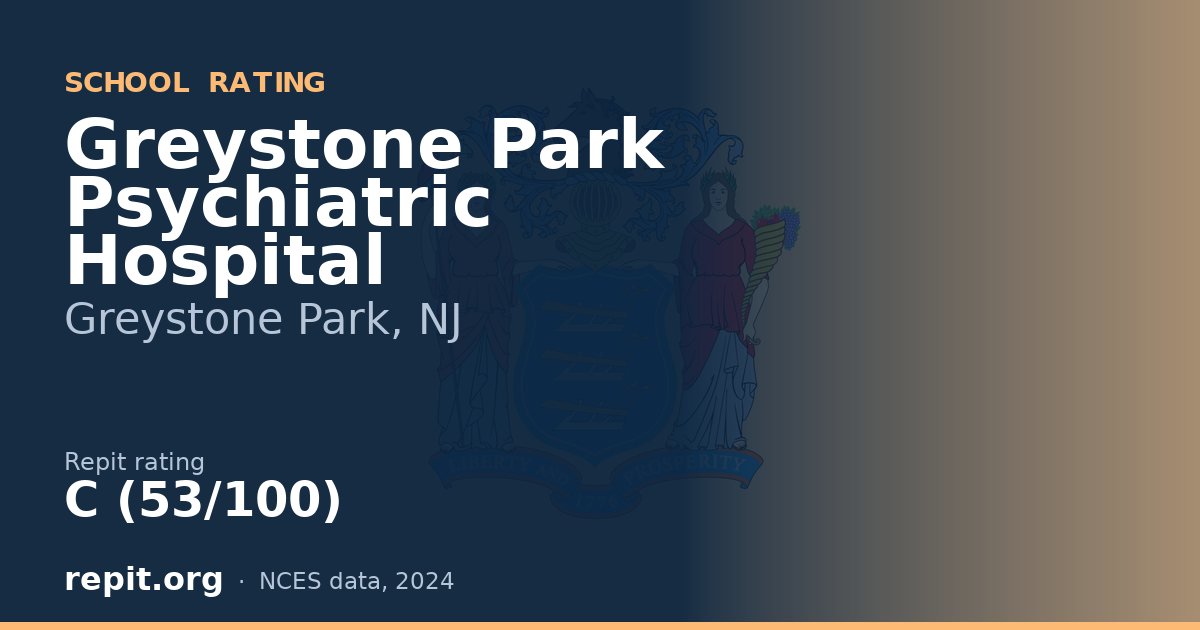 Greystone Park Psychiatric Hospital, Greystone Park, NJ — Repit school rating C (53/100)