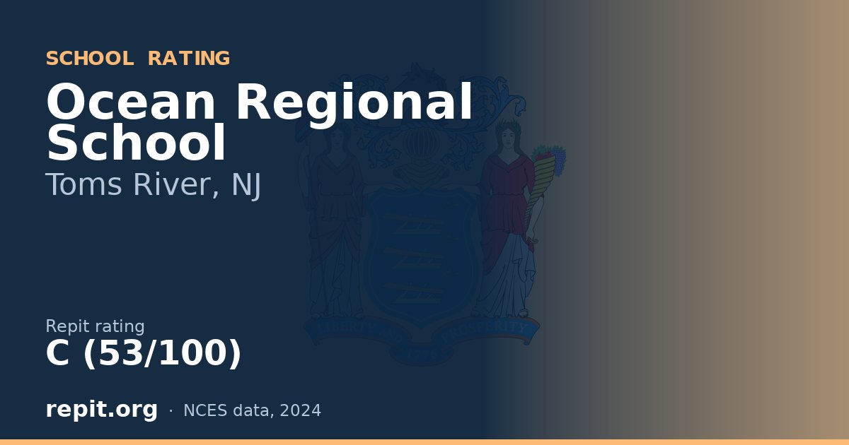 Ocean Regional School, Toms River, NJ — Repit school rating C (53/100)