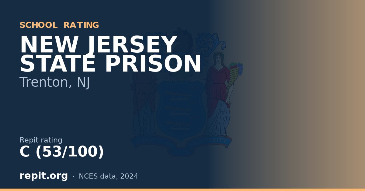 NEW JERSEY STATE PRISON, Trenton, NJ — Repit school rating C (53/100)
