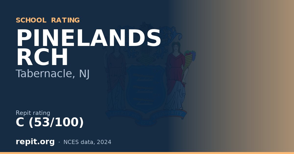 PINELANDS RCH, Tabernacle, NJ — Repit school rating C (53/100)