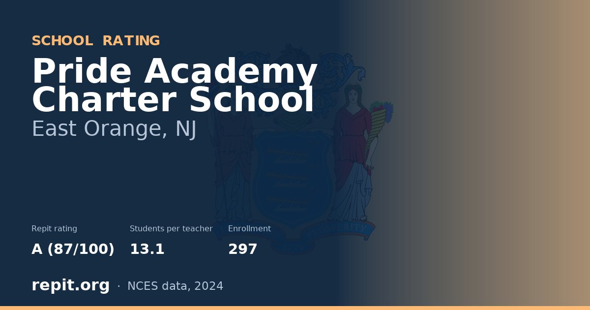 Pride Academy Charter School, East Orange, NJ — Repit school rating A (87/100)
