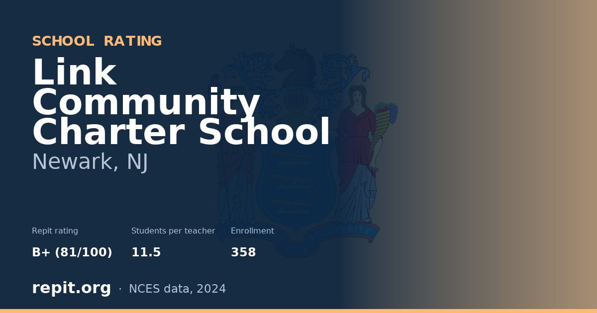 Link Community Charter School, Newark, NJ — Repit school rating B+ (81/100)