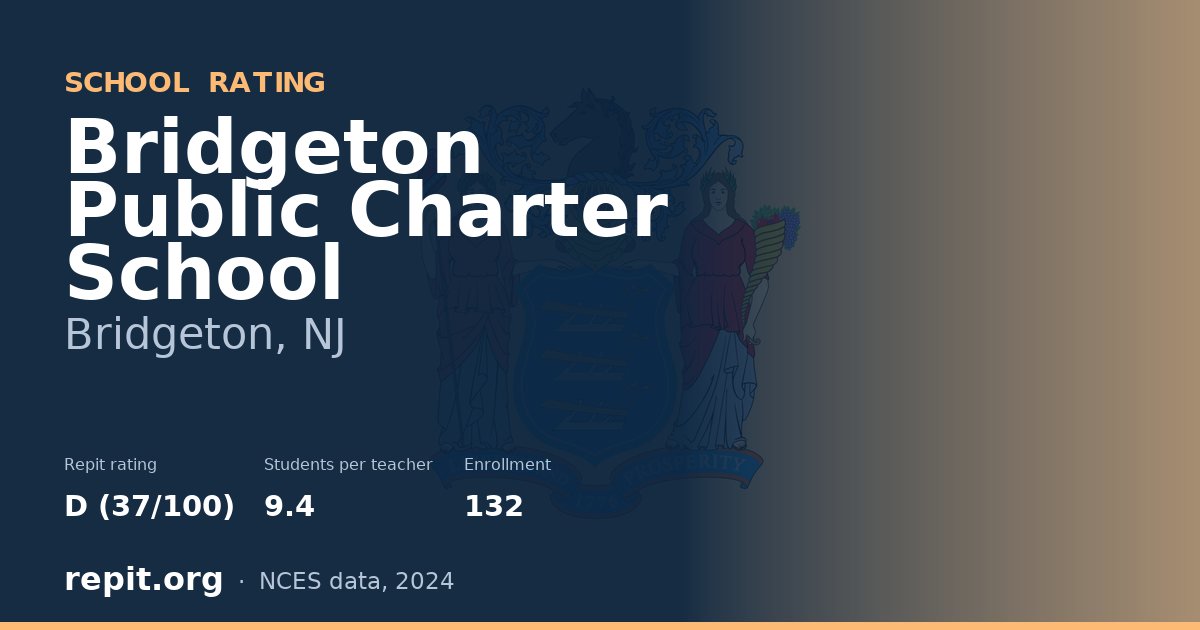Bridgeton Public Charter School, Bridgeton, NJ — Repit school rating D (37/100)
