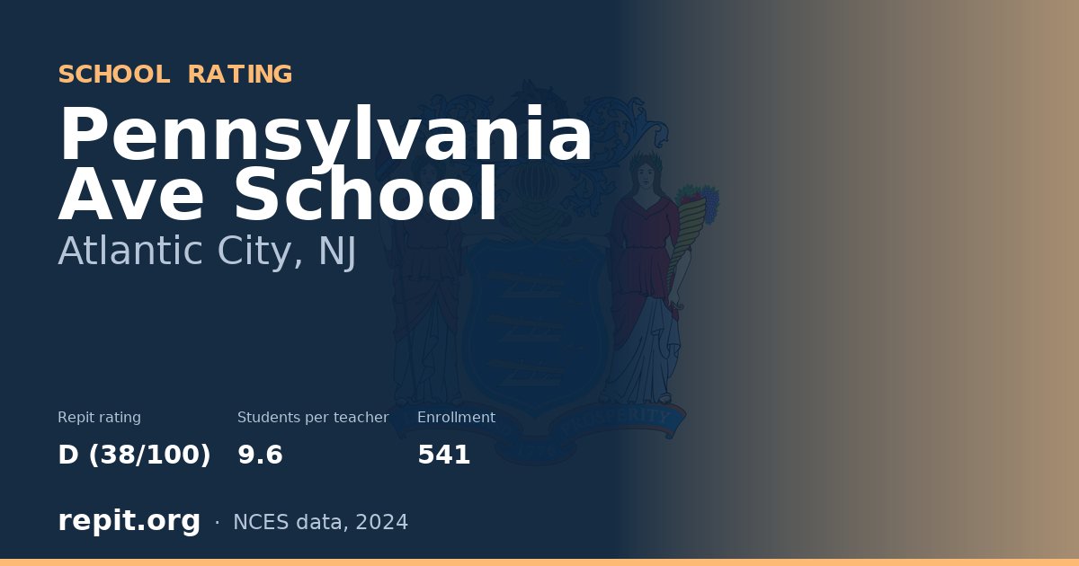 Pennsylvania Ave School, Atlantic City, NJ — Repit school rating D (38/100)
