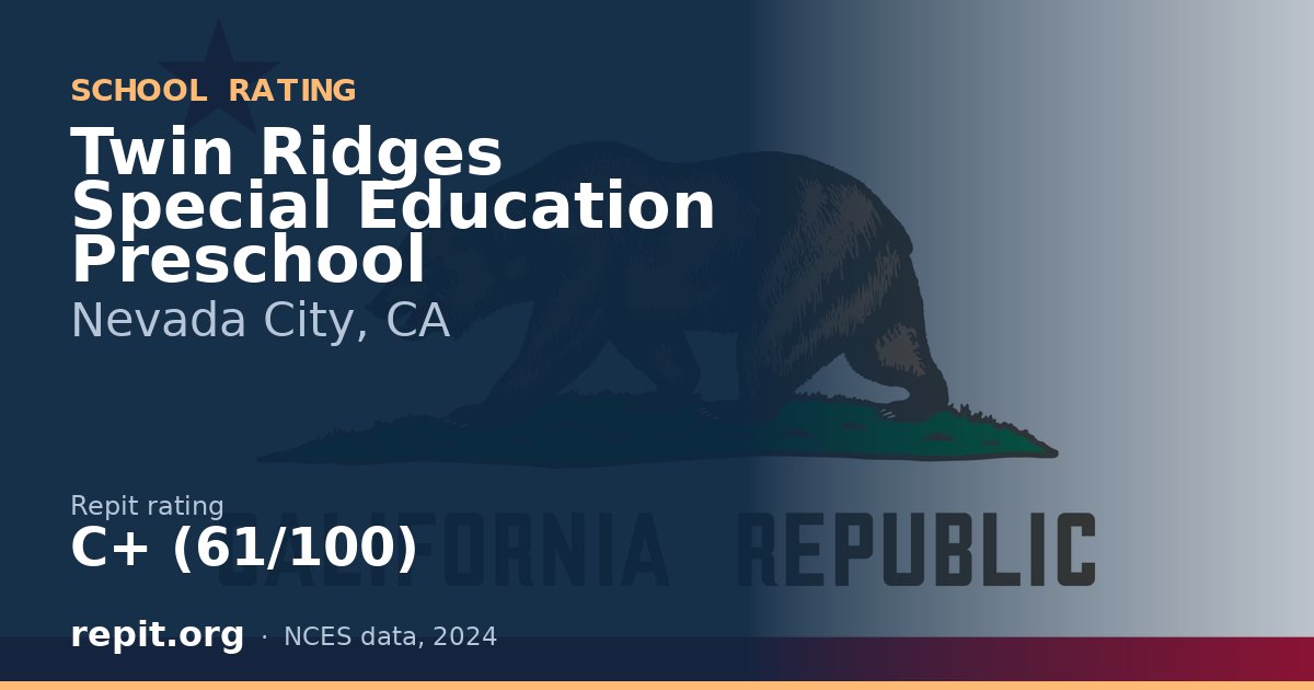 Twin Ridges Special Education Preschool, Nevada City, CA — Repit school rating C+ (61/100)