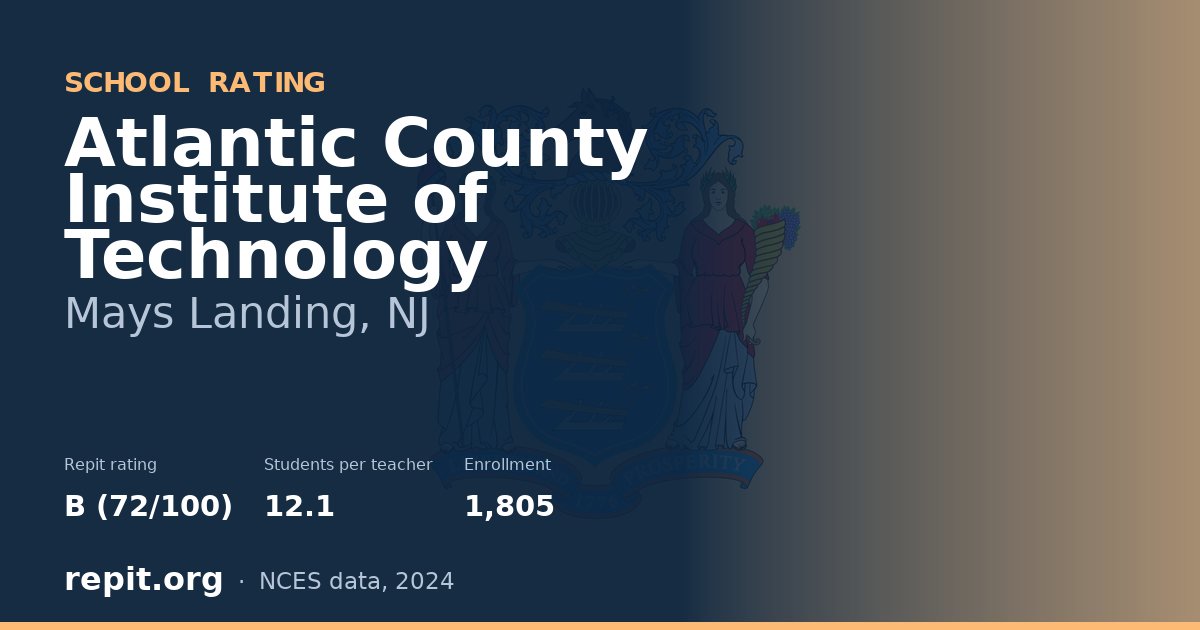 Atlantic County Institute of Technology, Mays Landing, NJ — Repit school rating B (72/100)