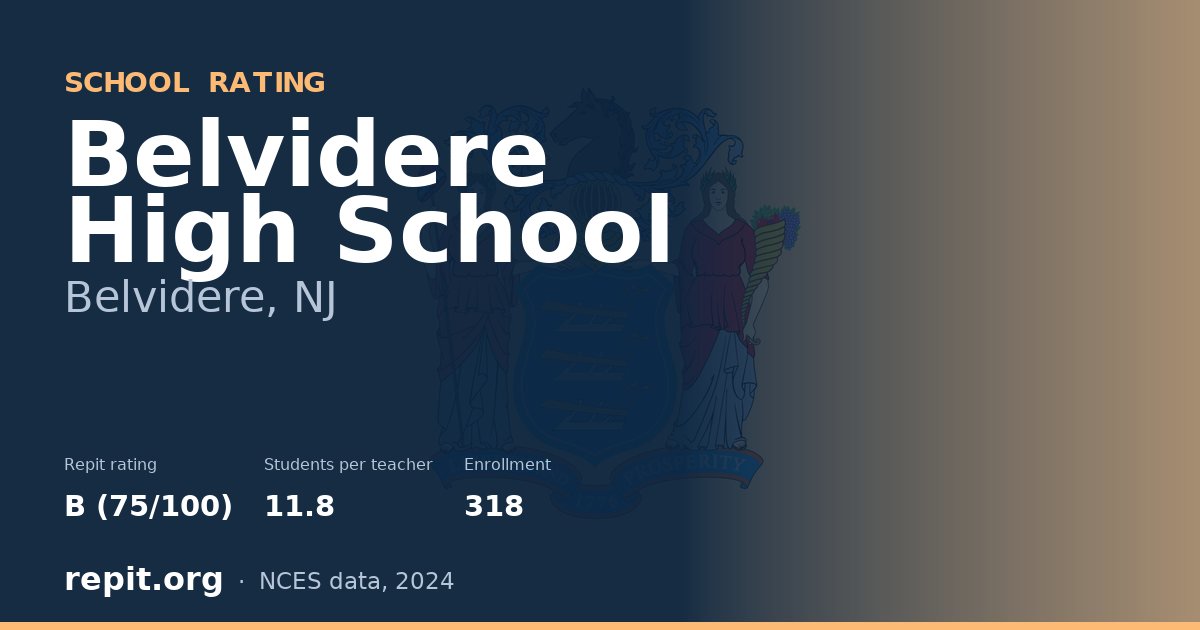Belvidere High School, Belvidere, NJ — Repit school rating B (75/100)