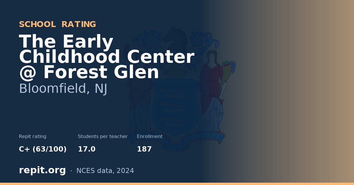 The Early Childhood Center @ Forest Glen, Bloomfield, NJ — Repit school rating C+ (63/100)