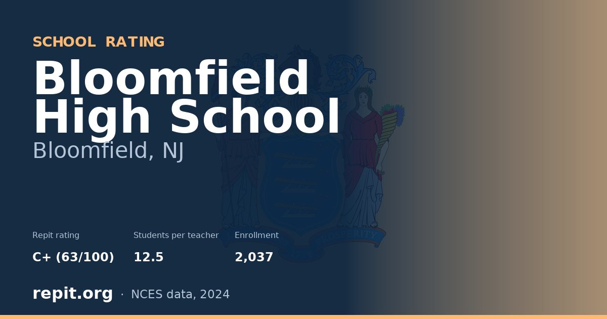 Bloomfield High School, Bloomfield, NJ — Repit school rating C+ (63/100)