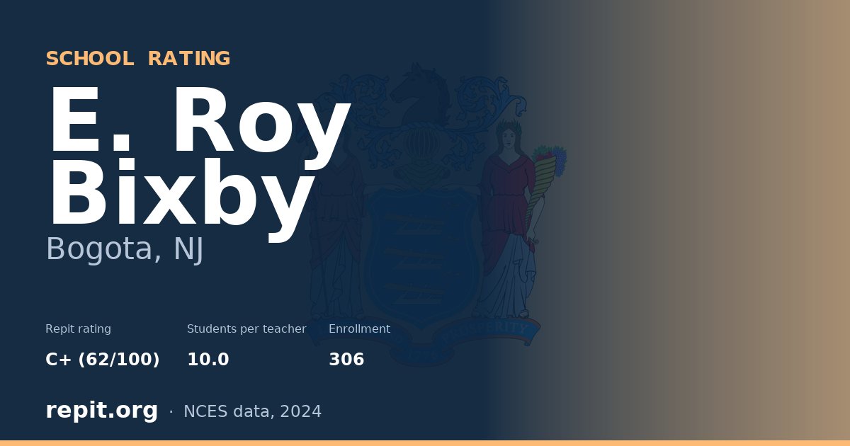 E. Roy Bixby, Bogota, NJ — Repit school rating C+ (62/100)