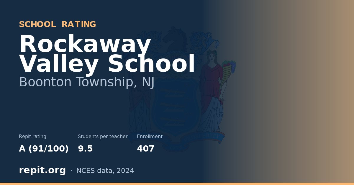Rockaway Valley School, Boonton Township, NJ — Repit school rating A (91/100)