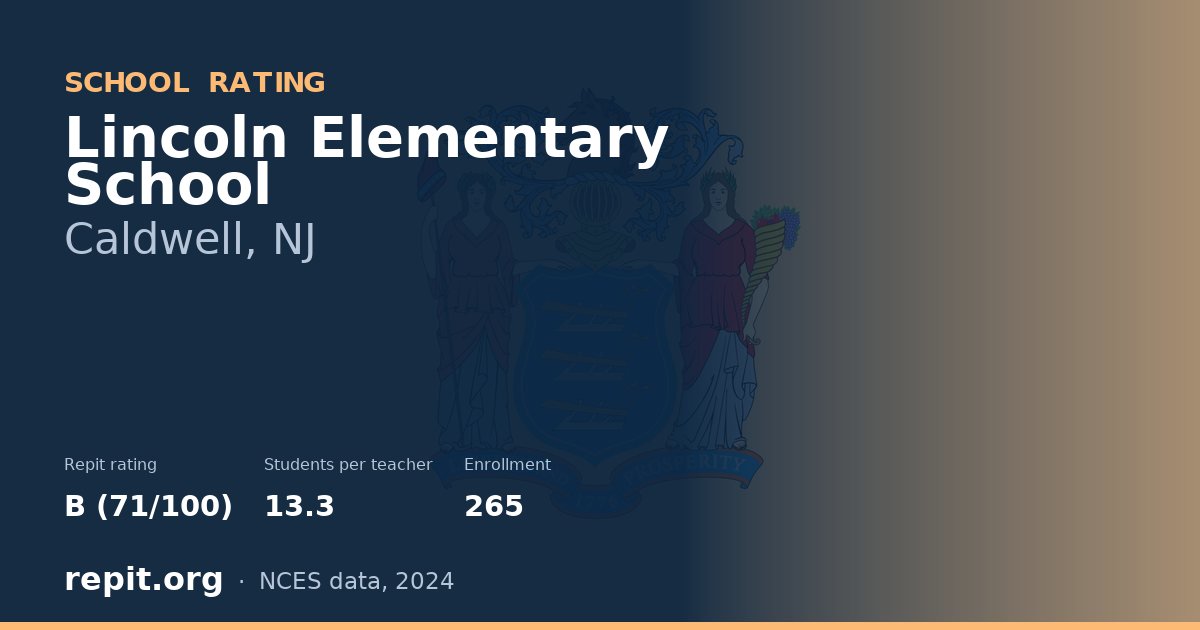 Lincoln Elementary School, Caldwell, NJ — Repit school rating B (71/100)