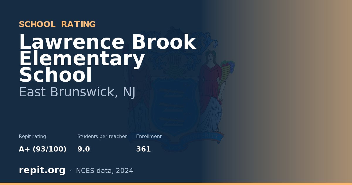 Lawrence Brook Elementary School, East Brunswick, NJ — Repit school rating A+ (93/100)