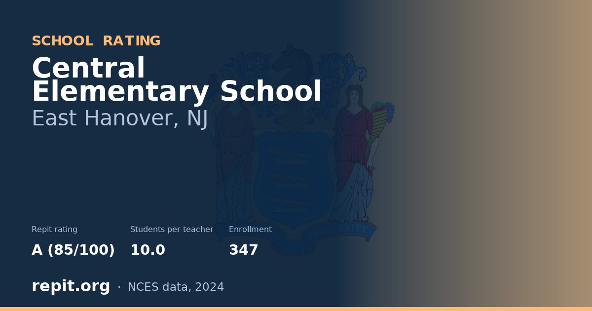 Central Elementary School, East Hanover, NJ — Repit school rating A (85/100)