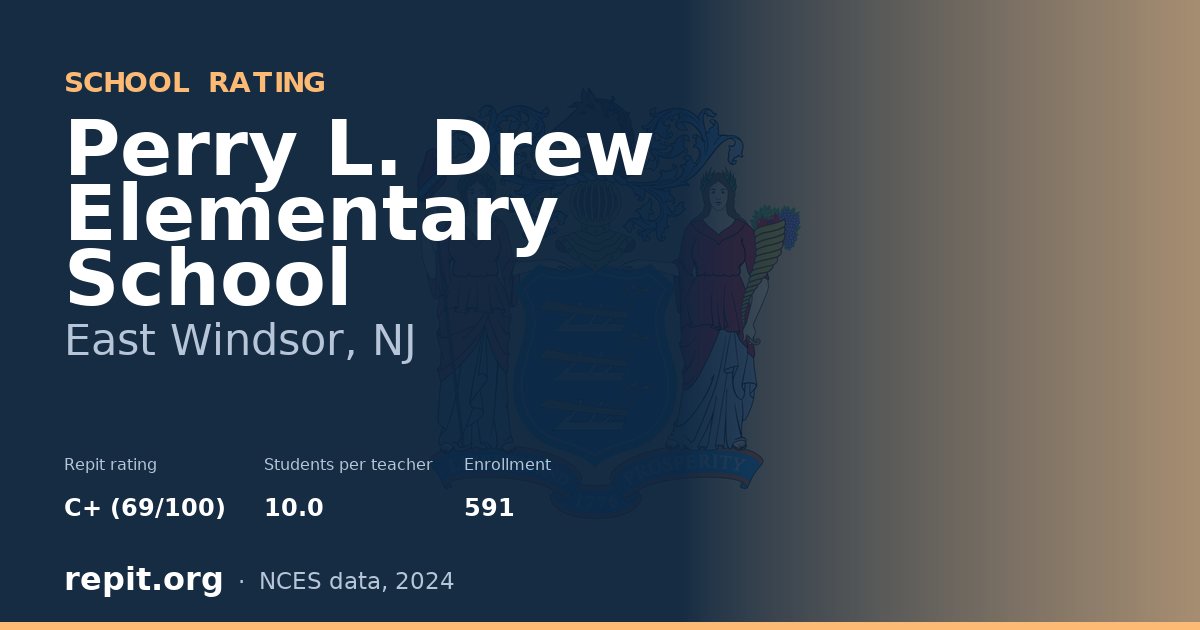 Perry L. Drew Elementary School, East Windsor, NJ — Repit school rating C+ (69/100)