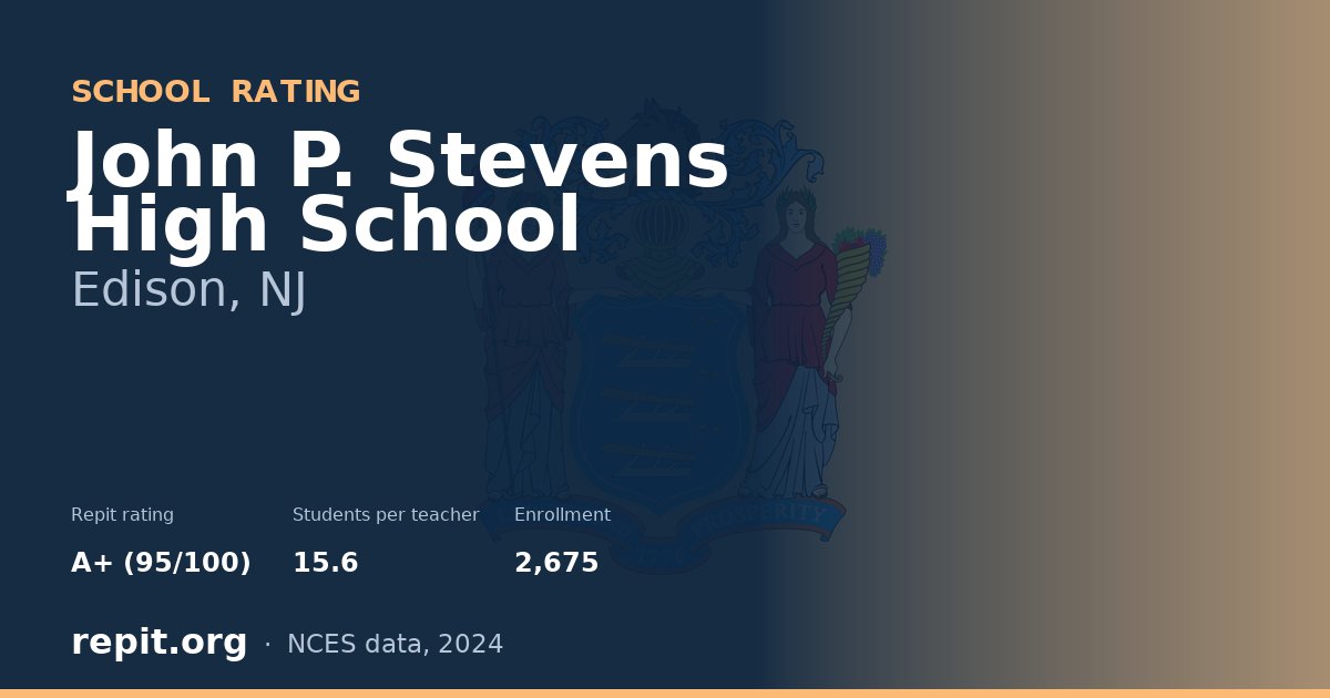 John P. Stevens High School, Edison, NJ — Repit school rating A+ (95/100)