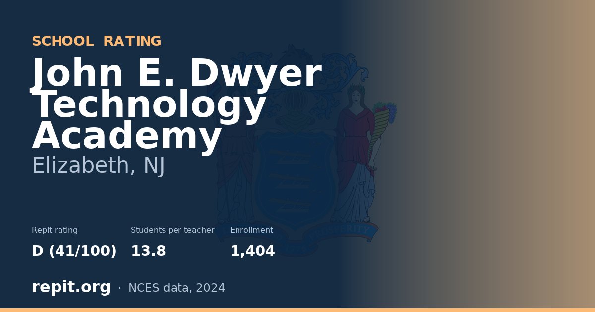 John E. Dwyer Technology Academy, Elizabeth, NJ — Repit school rating D (41/100)