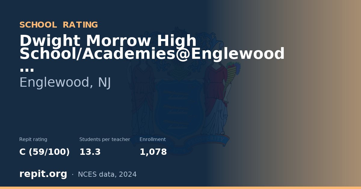 Dwight Morrow High School/Academies@Englewood, Englewood, NJ — Repit school rating C (59/100)
