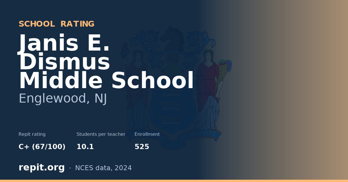 Janis E. Dismus Middle School, Englewood, NJ — Repit school rating C+ (67/100)