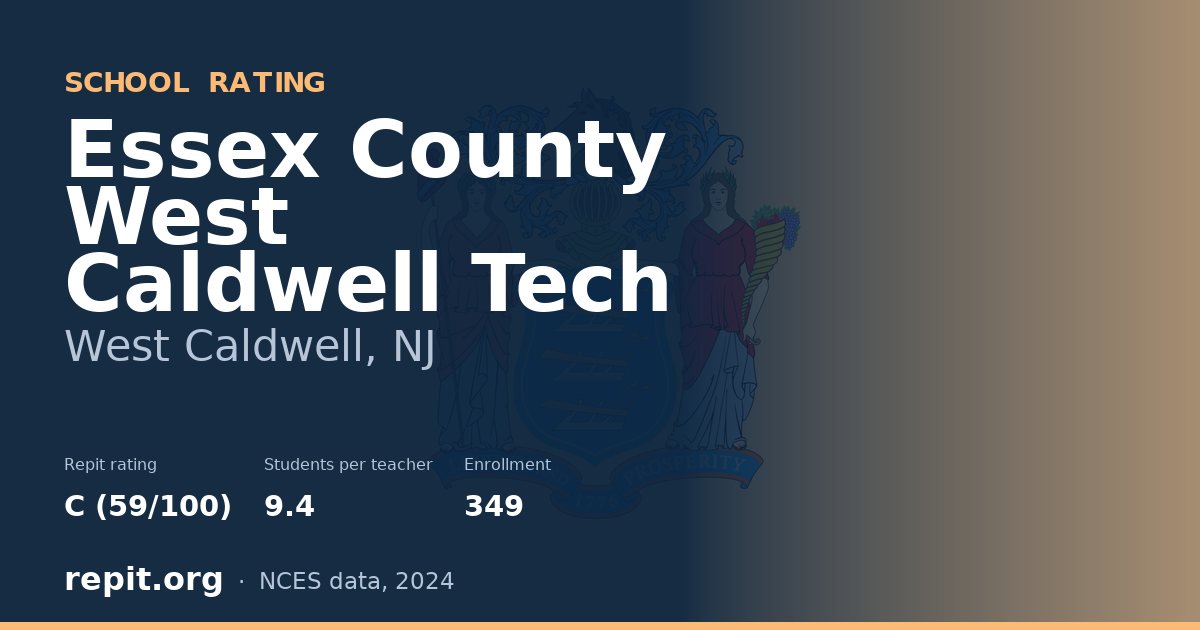 Essex County West Caldwell Tech, West Caldwell, NJ — Repit school rating C (59/100)