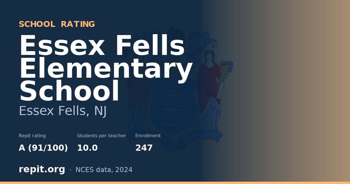 Essex Fells Elementary School, Essex Fells, NJ — Repit school rating A (91/100)